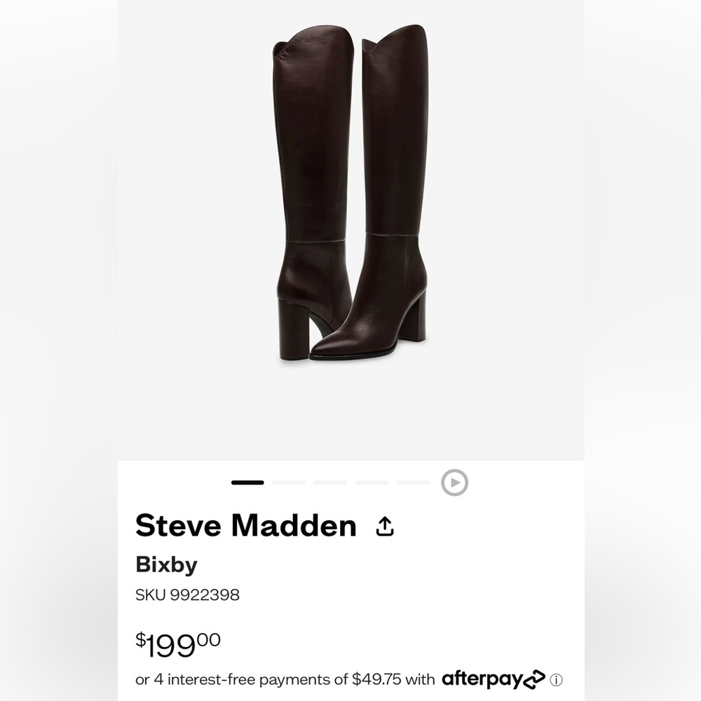 Steve Madden Over-the-Knee Block Heel Boots in Dark Brown